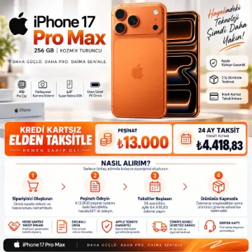 Apple iPhone 17 Pro Max 256 GB Kozmik Turuncu